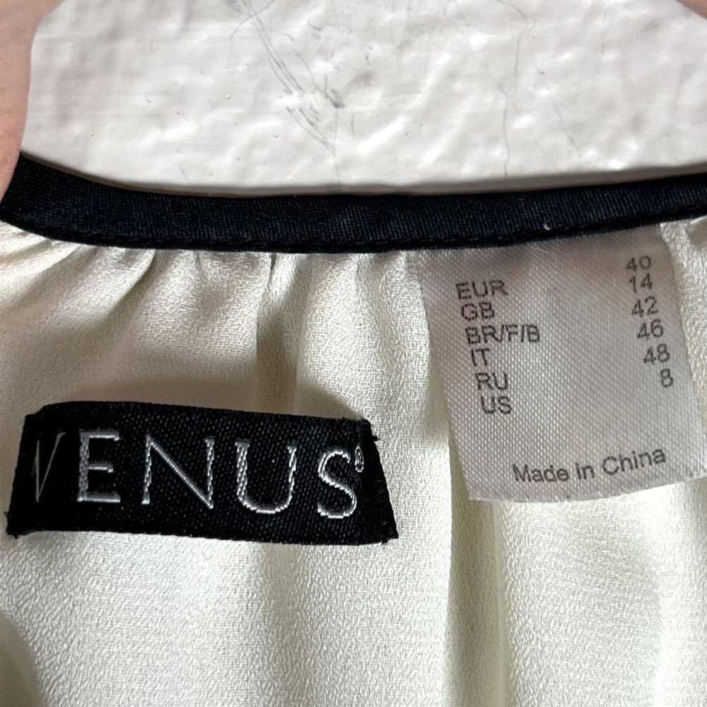 Venus Sz 8 Black and White Halter Jumpsuit Pocket… - image 5