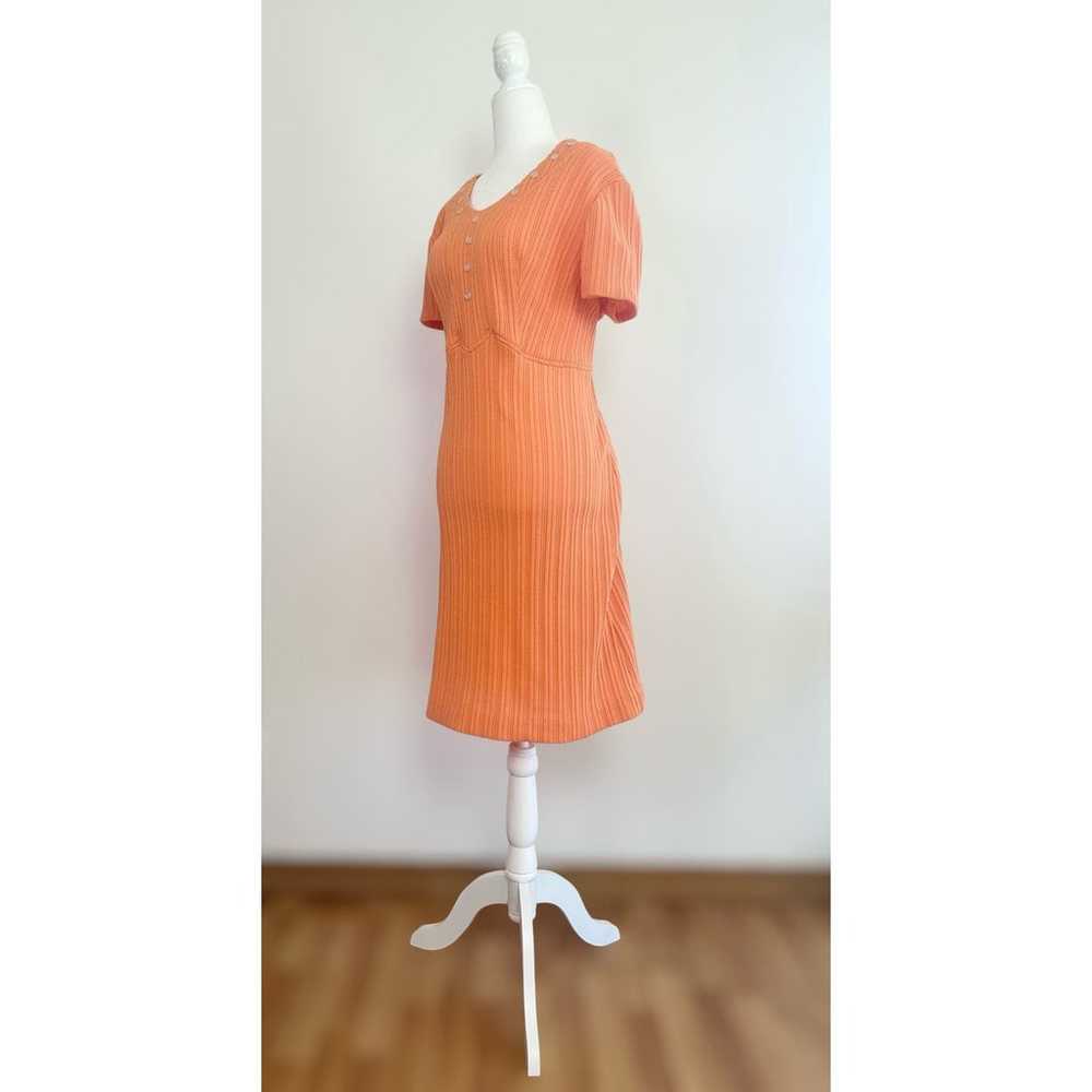 Vintage 60's Union Made Orange Ribbed Knit Polyes… - image 10