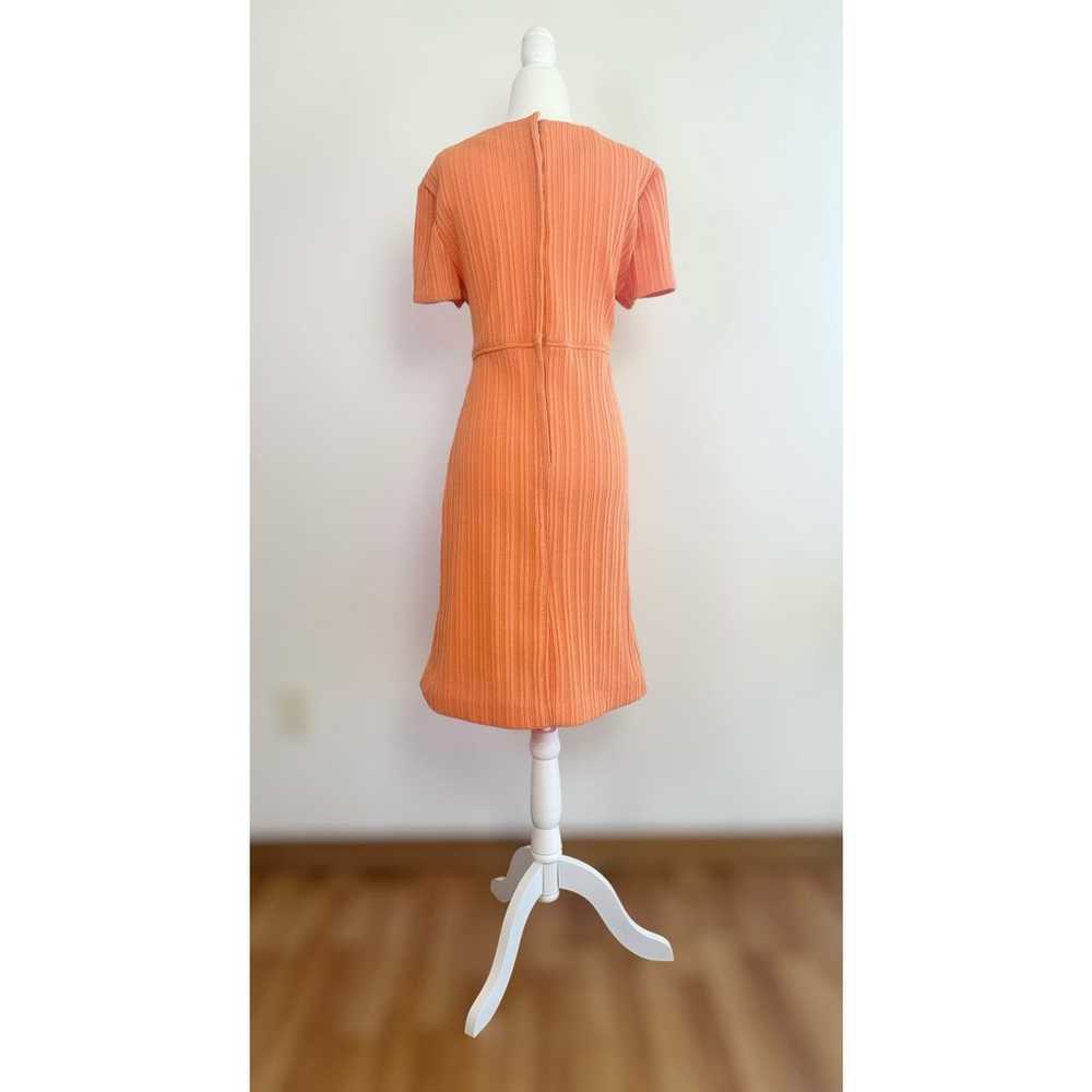 Vintage 60's Union Made Orange Ribbed Knit Polyes… - image 11