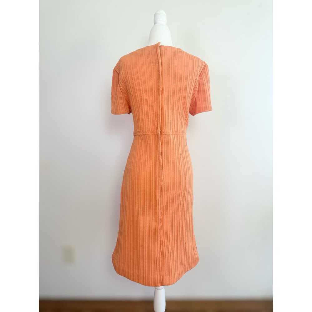 Vintage 60's Union Made Orange Ribbed Knit Polyes… - image 12