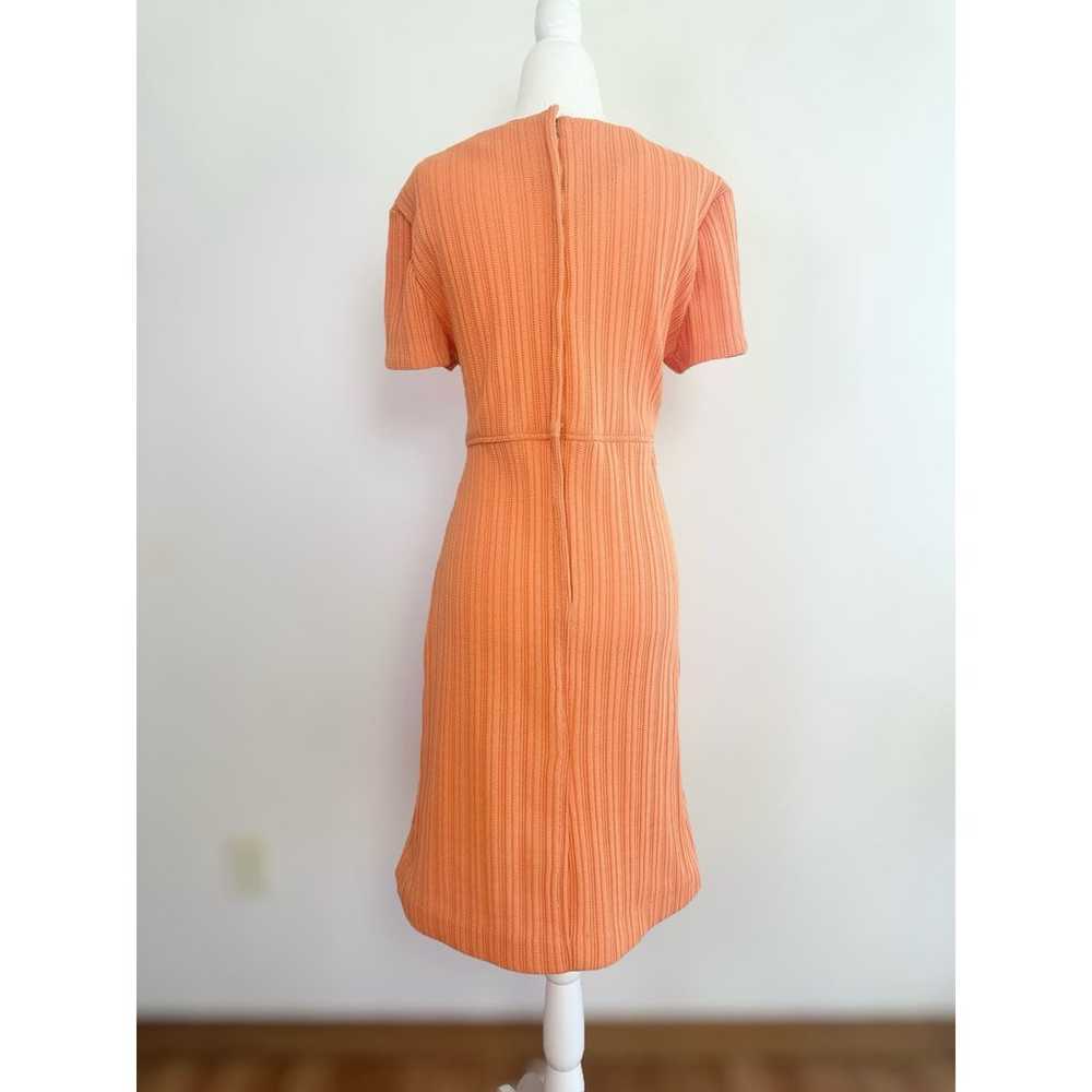 Vintage 60's Union Made Orange Ribbed Knit Polyes… - image 3