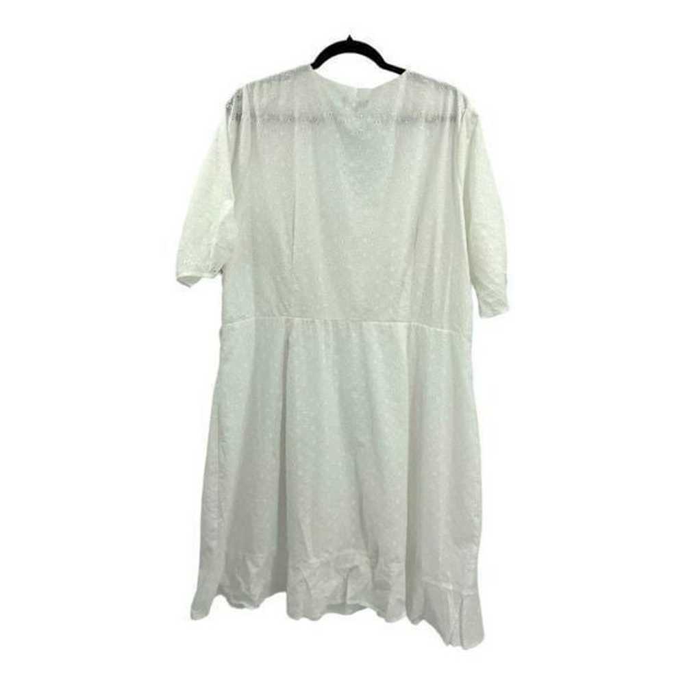 1.State White Embroidered Eyelet Cotton Wrap Dres… - image 6