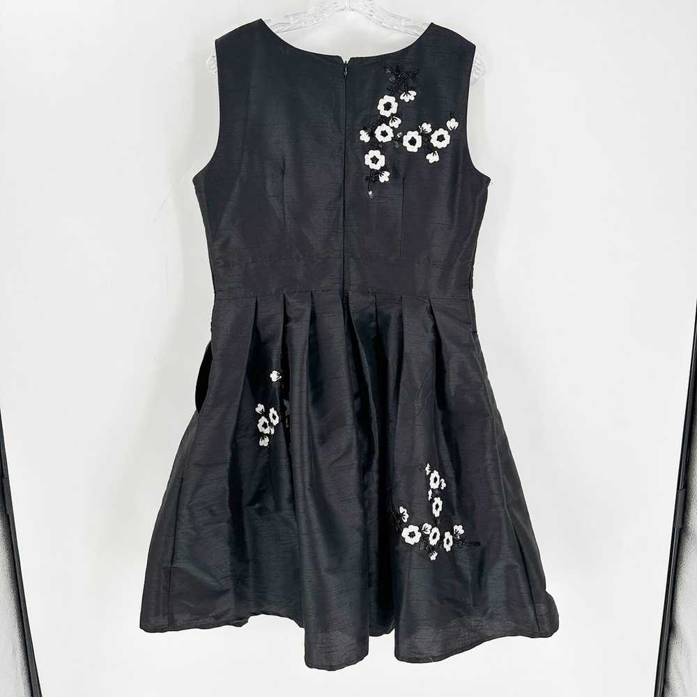 Wayward Fancies Black Floral Beaded Sequin Sleeve… - image 2