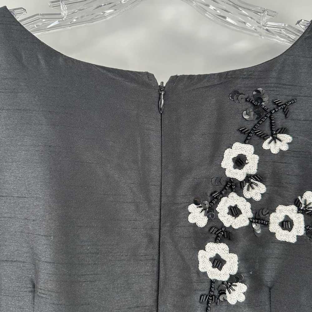 Wayward Fancies Black Floral Beaded Sequin Sleeve… - image 9
