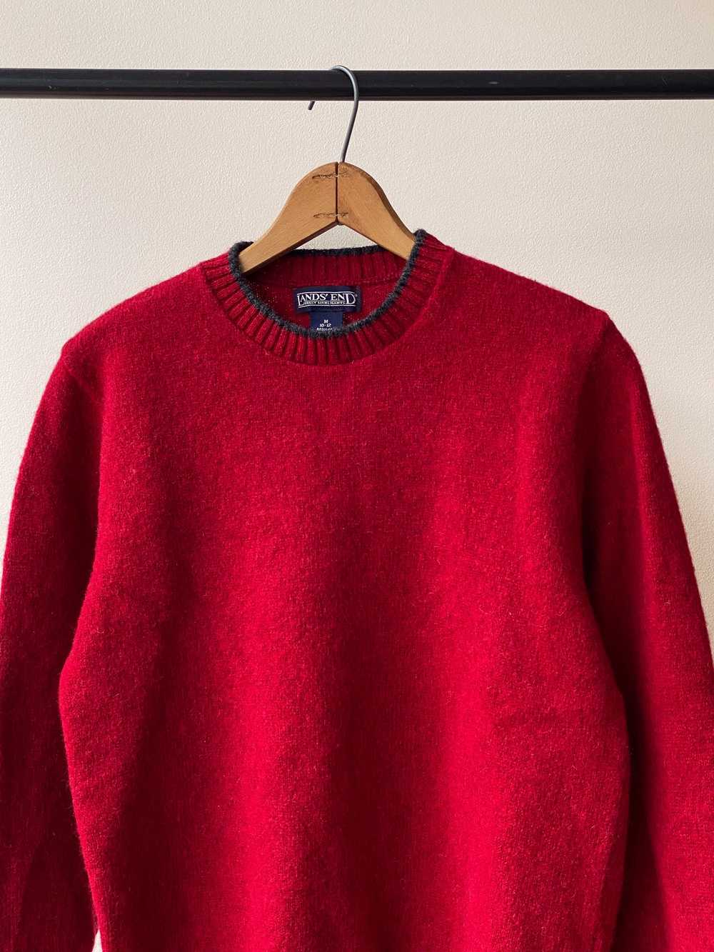 80's Lands' End Wool Knit Crewneck Sweater—[S/M] - image 2