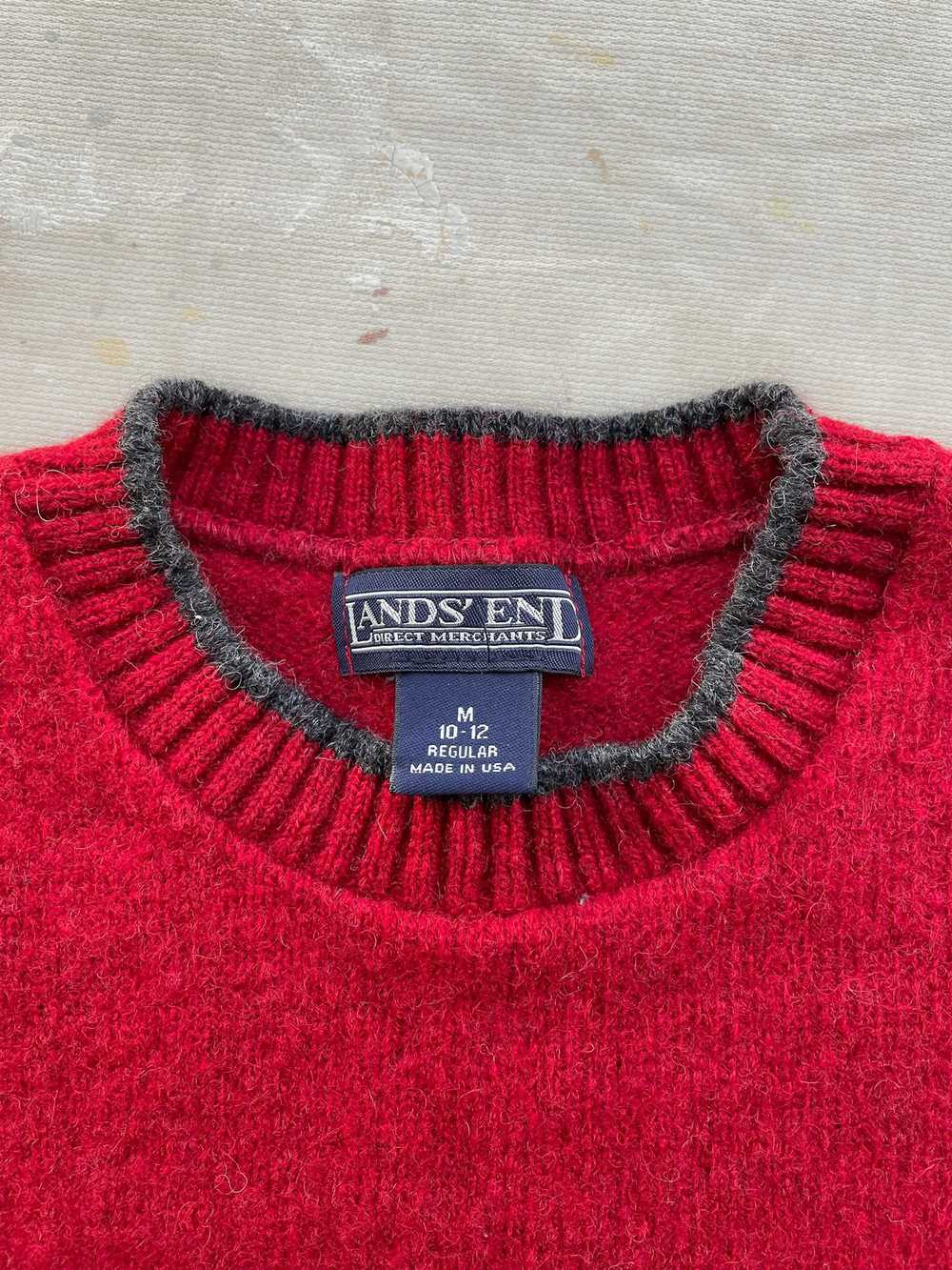 80's Lands' End Wool Knit Crewneck Sweater—[S/M] - image 4
