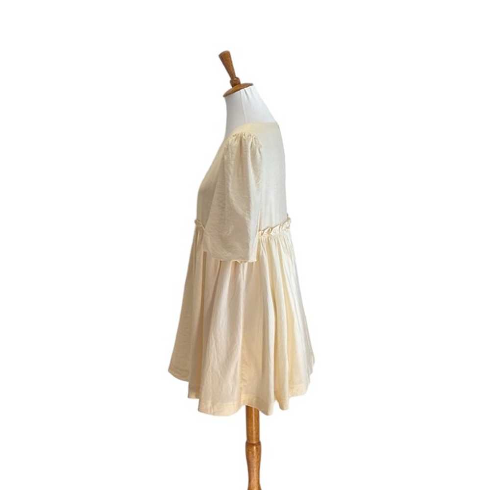 Mable Denver Puff Sleeve Mini Dress Cream Size M … - image 10