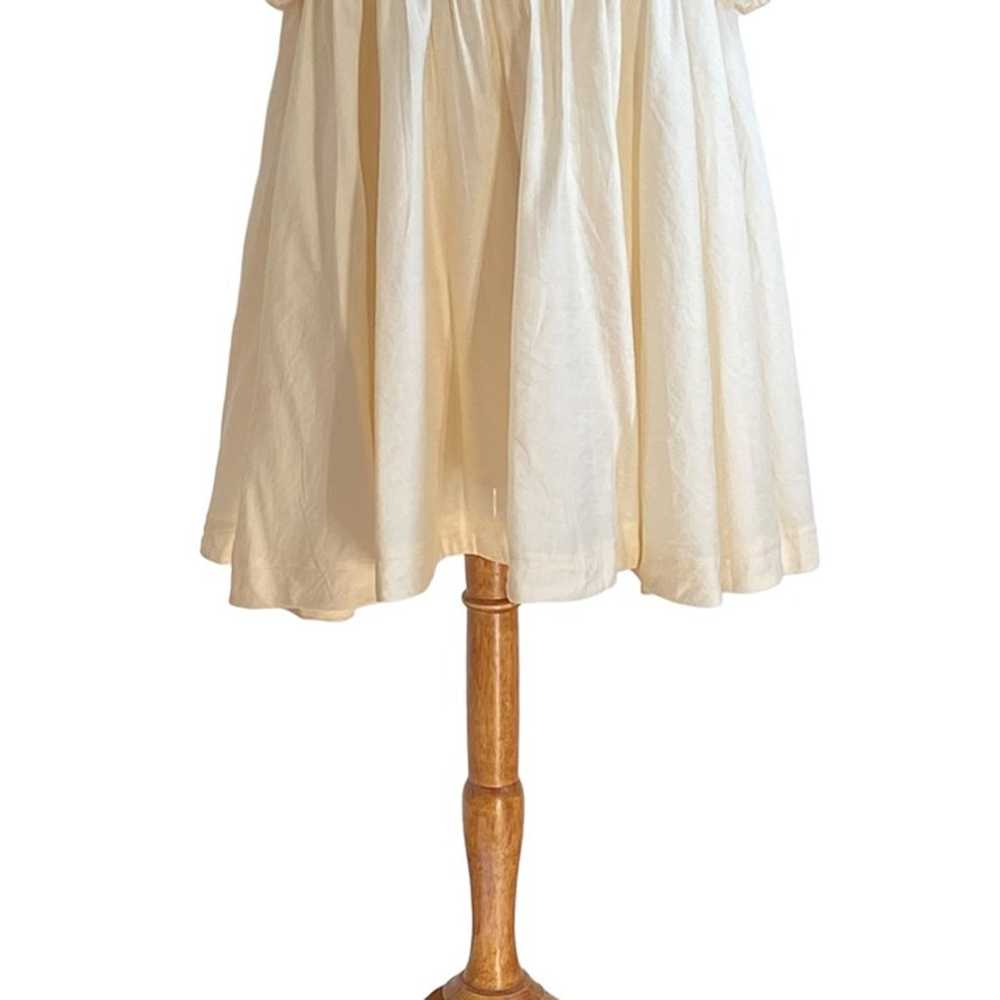 Mable Denver Puff Sleeve Mini Dress Cream Size M … - image 6
