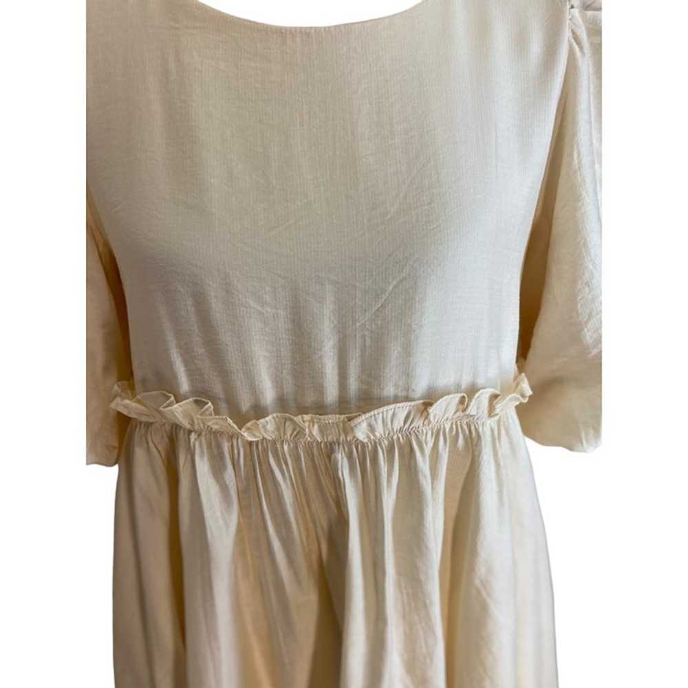 Mable Denver Puff Sleeve Mini Dress Cream Size M … - image 7