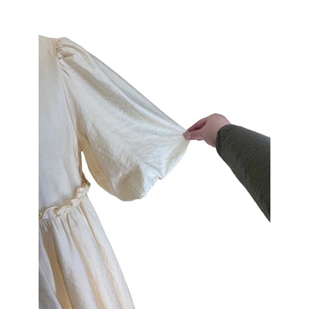 Mable Denver Puff Sleeve Mini Dress Cream Size M … - image 9