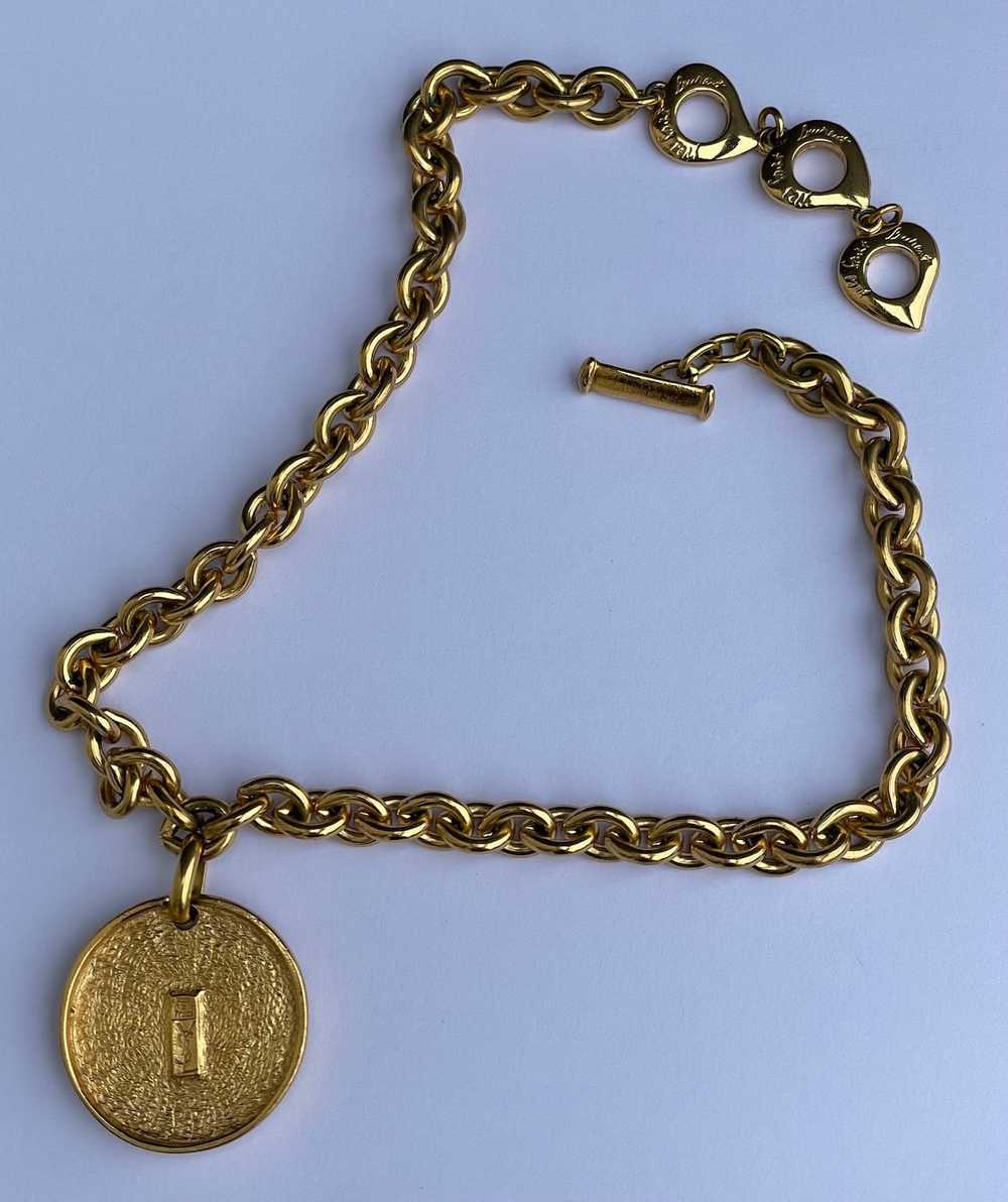 YVES SAINT LAURENT Vintage Chain Necklace YSL Log… - image 5