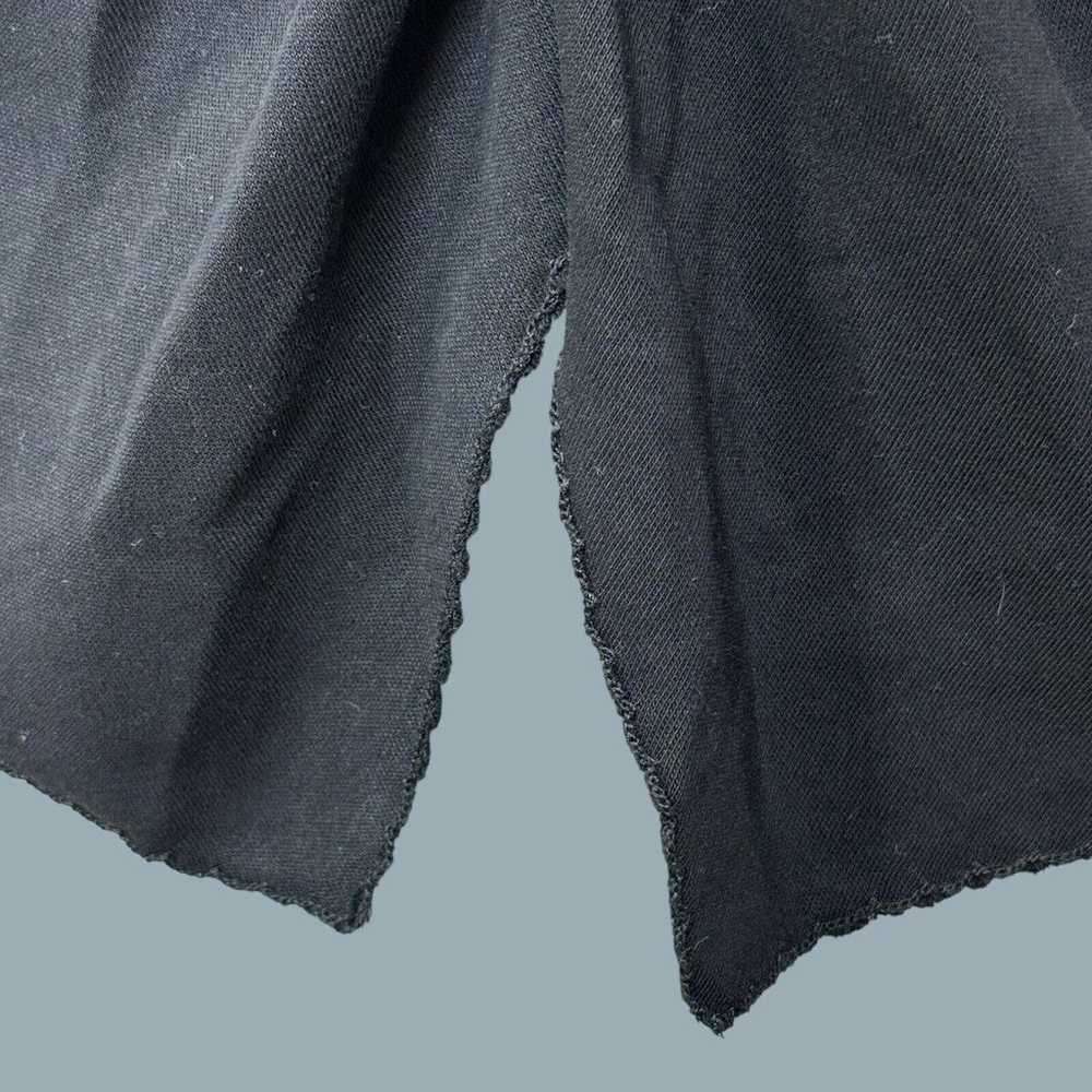 Re/Done Long Sleeve V-Neck Ruched Slit Dress Blac… - image 5