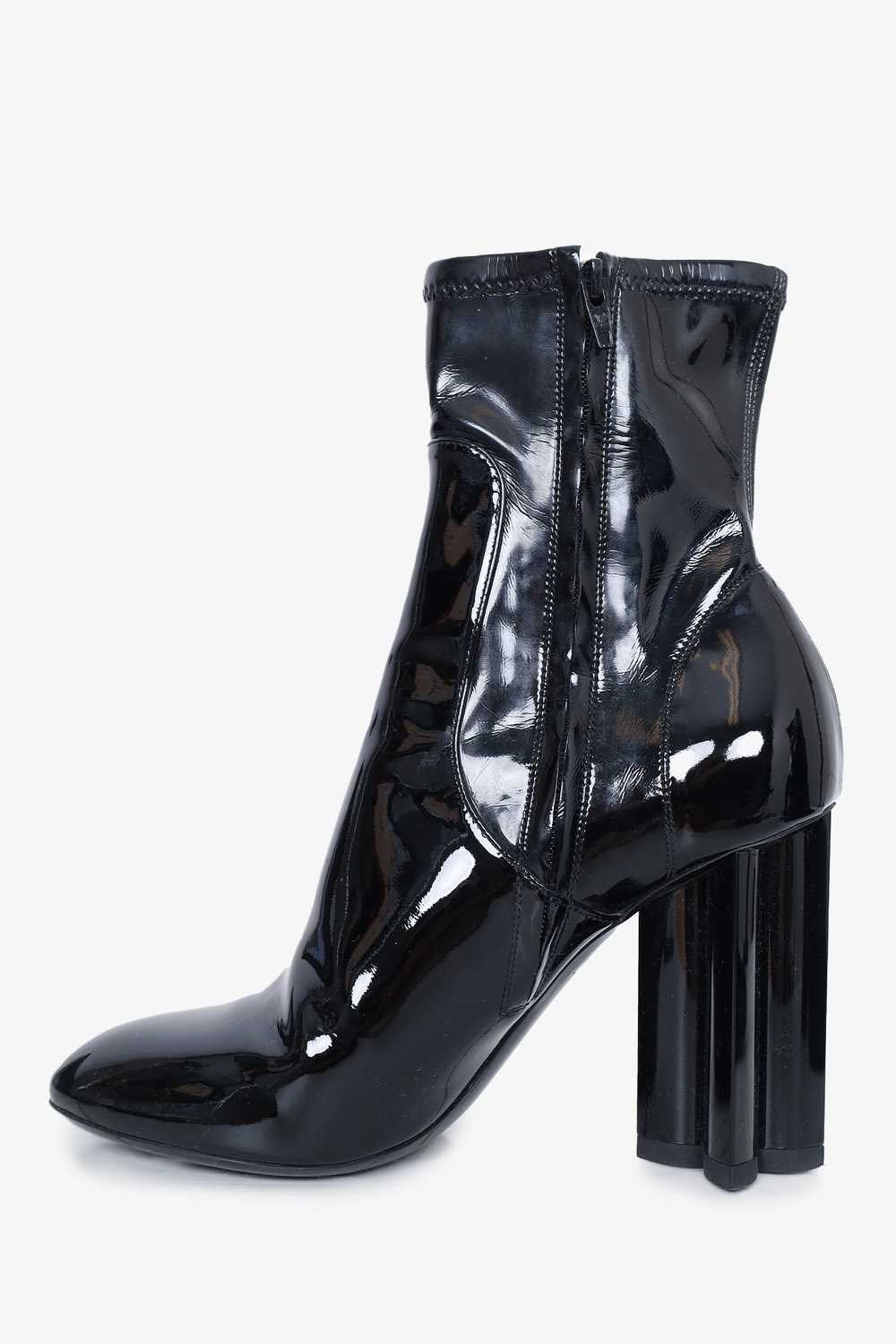 Louis Vuitton Black Patent Silhouette Ankle Boots… - image 4