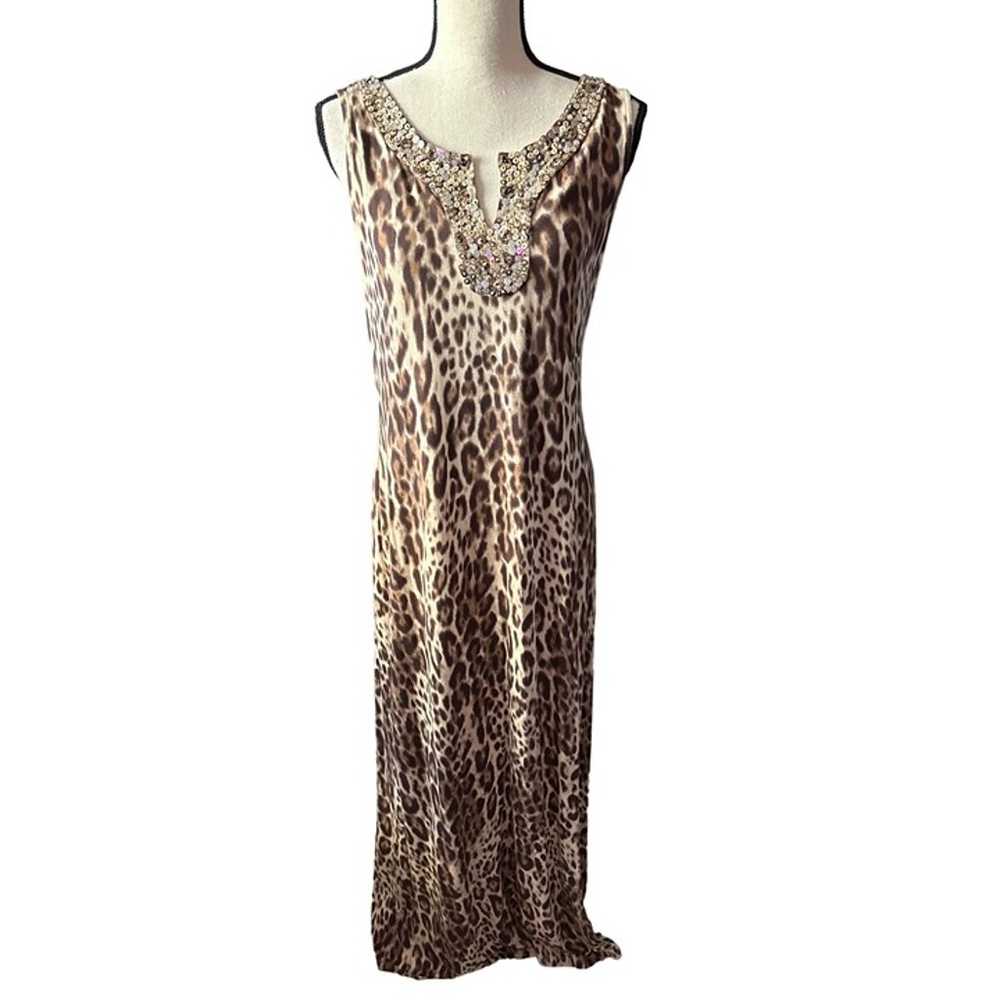 Tommy Bahama Dress Maxi Leopard Print Sleeveless … - image 2