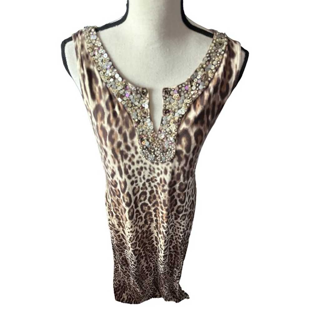 Tommy Bahama Dress Maxi Leopard Print Sleeveless … - image 4