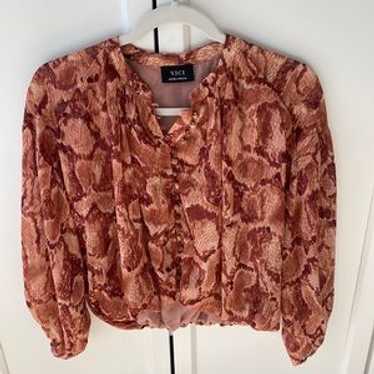 Vici Collection Snake Print Rust Color Blouse Siz… - image 1