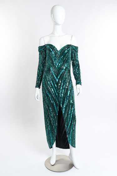 BOB MACKIE Beaded Sweetheart Gown