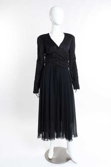 CHANEL Ruched Camellia Silk Dress