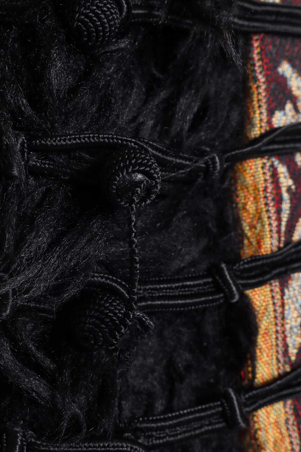 OZBEK Faux Fur Trim Tapestry Coat - image 7