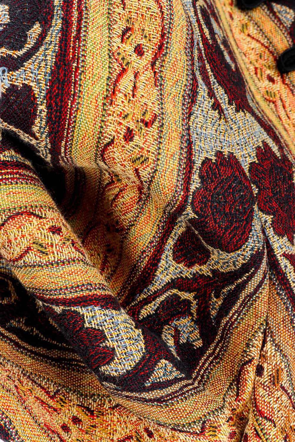 OZBEK Faux Fur Trim Tapestry Coat - image 9