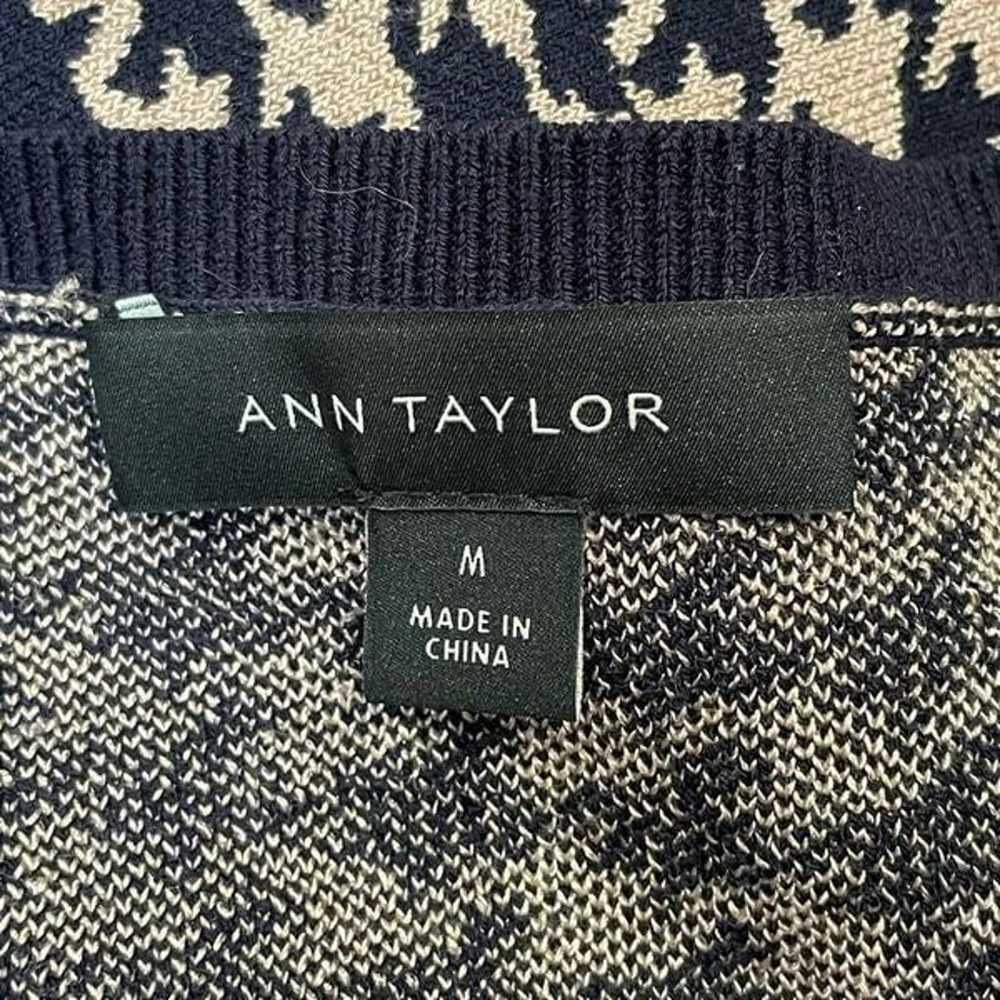 Ann Taylor Houndstooth Black Tan Dress M - image 8