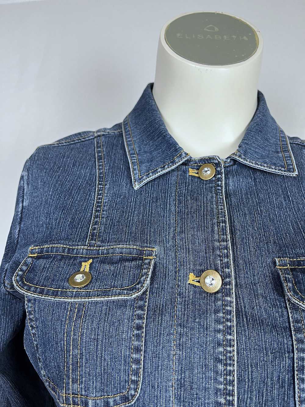 Vintage Erika Size PL (14) Peplum Denim Jacket - image 2