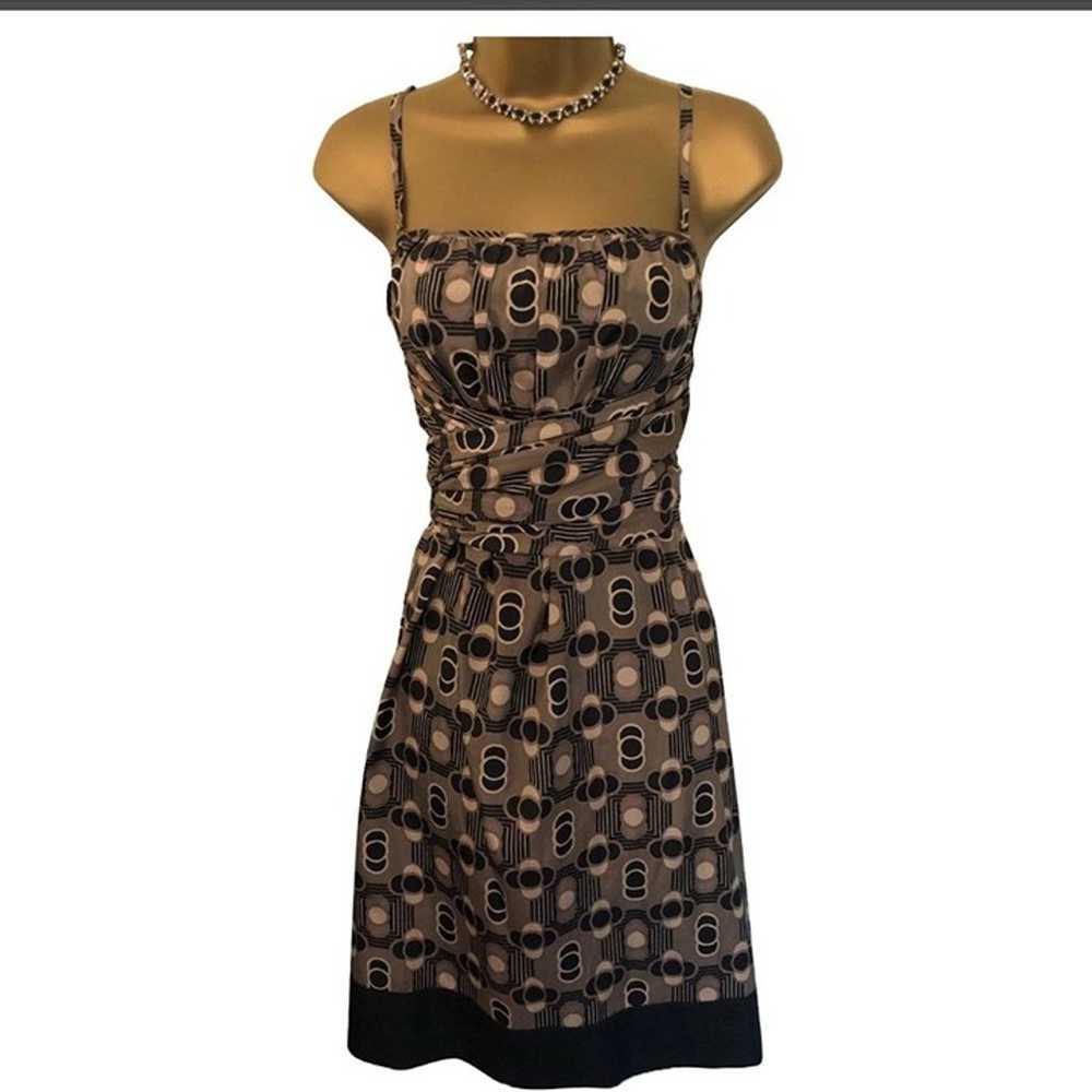 Ted Baker London Black and Brown Silk dress sz 0 - image 1