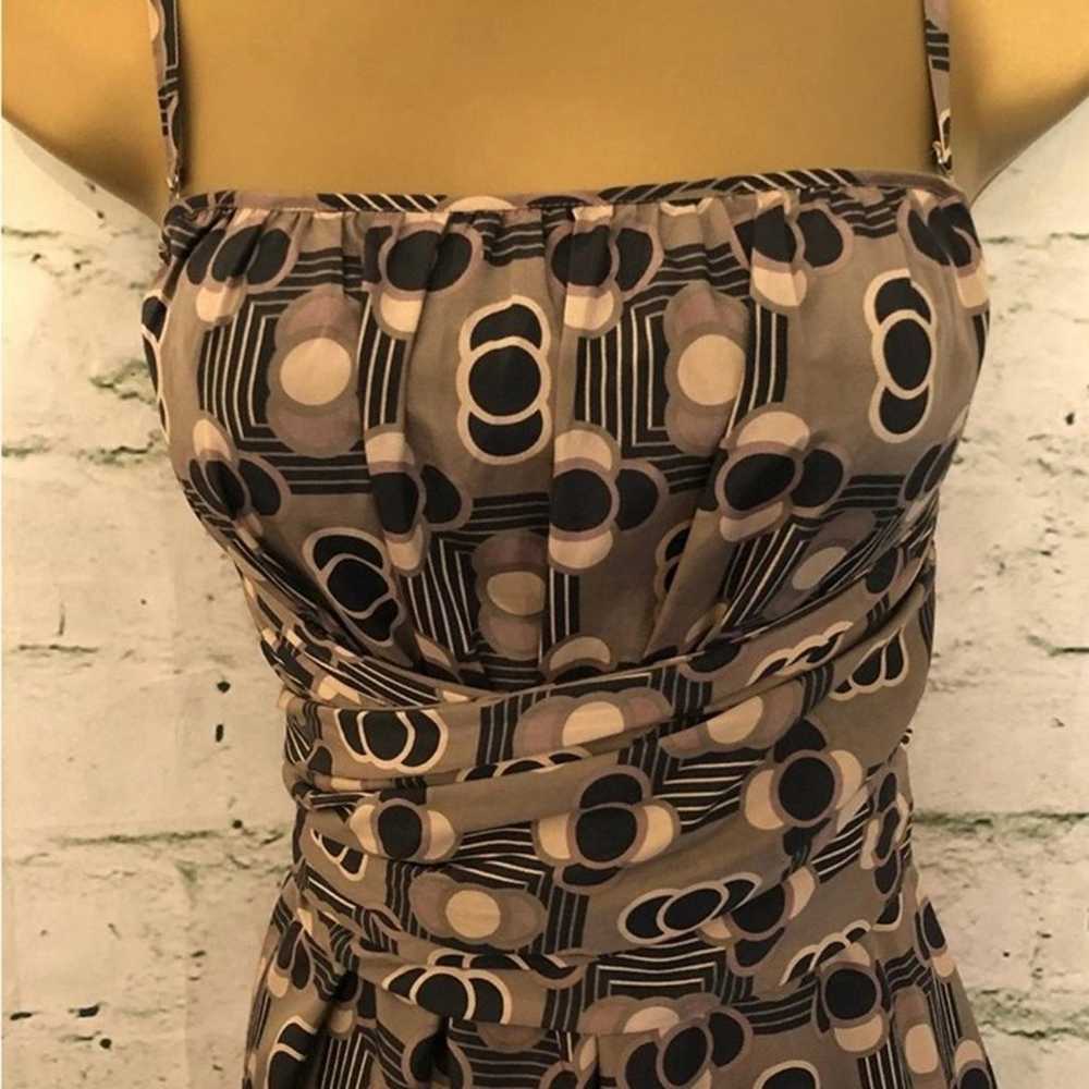 Ted Baker London Black and Brown Silk dress sz 0 - image 2
