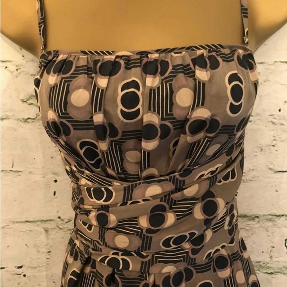 Ted Baker London Black and Brown Silk dress sz 0 - image 6
