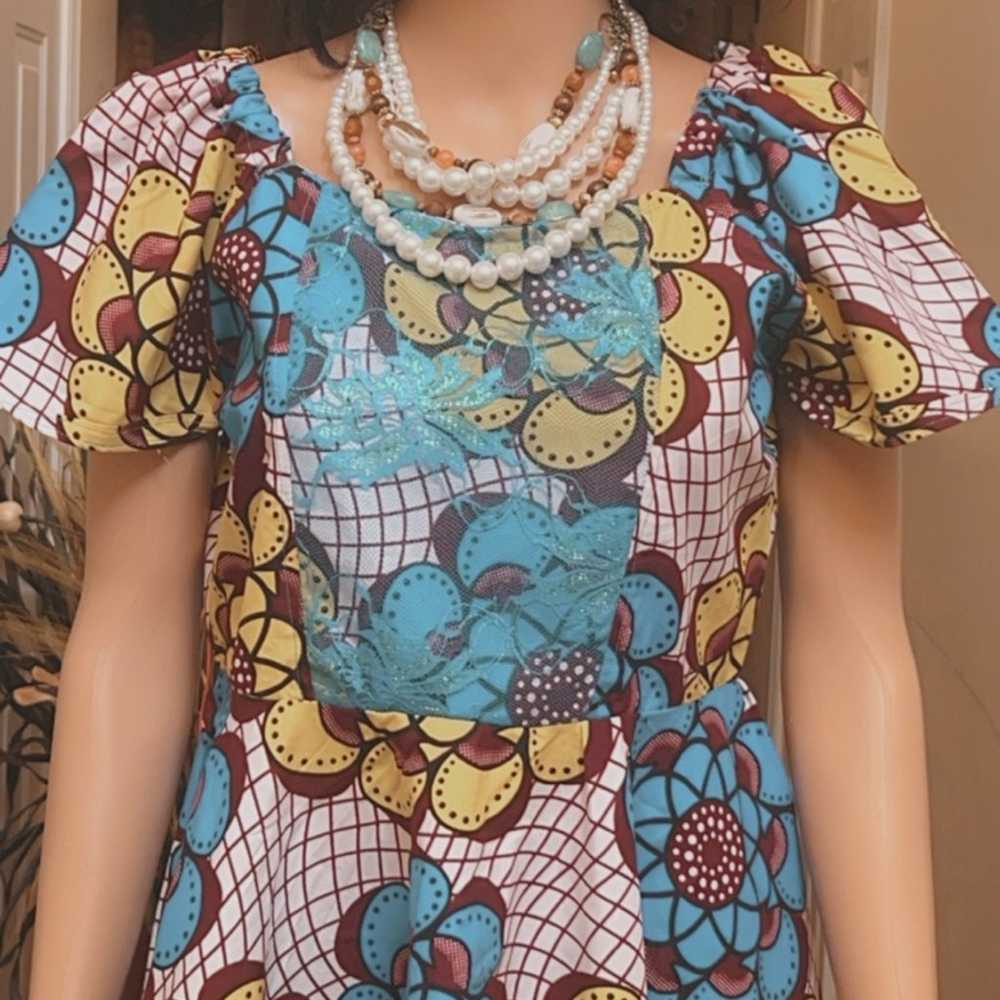 African Women Dress Wax Print Dress Ankara 100% c… - image 3
