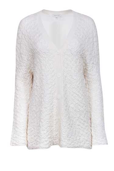 Rebecca Taylor - Ivory Bubble Knit Textured V-Neck