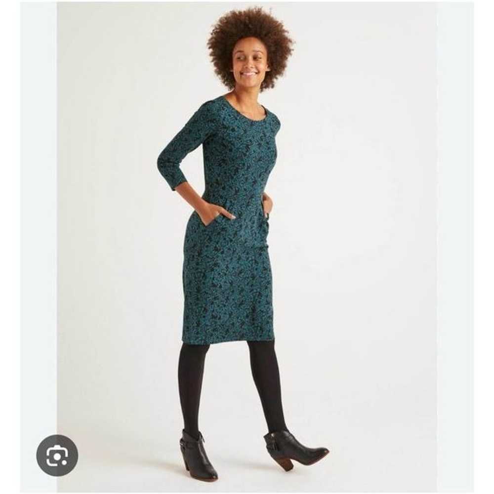 Boden Penny Jersey Dress Black/ Baltic Tree Squir… - image 1
