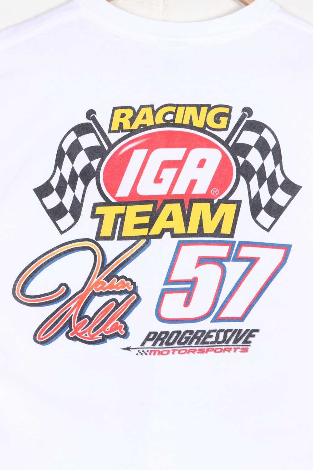 NASCAR Jason Keller #57 IGA Racing Front Back T-S… - image 4