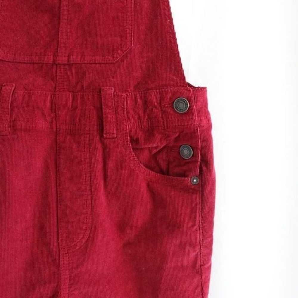 Free People Red Wine Slim Ankle Corduroy Overalls - image 6