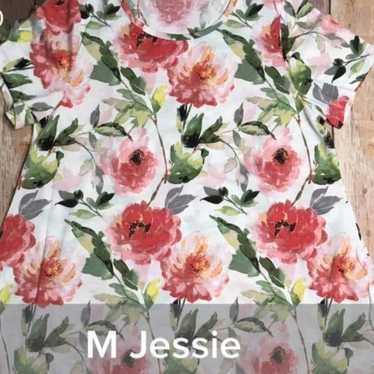 Lularoe M Floral Watercolor Jessie Dress