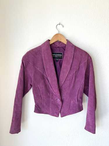 Wilson's Leather Purple Cropped Suede Jacket (S) |