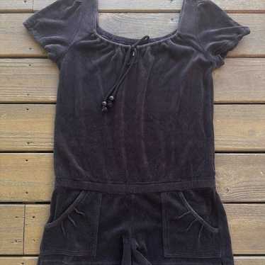 Juicy Couture Terry Brown Shorts Jumpsuit Romper - image 1