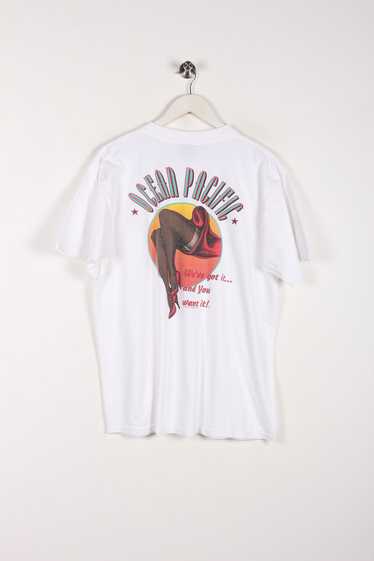 90's Ocean Pacific Single Stitch T-Shirt White XL