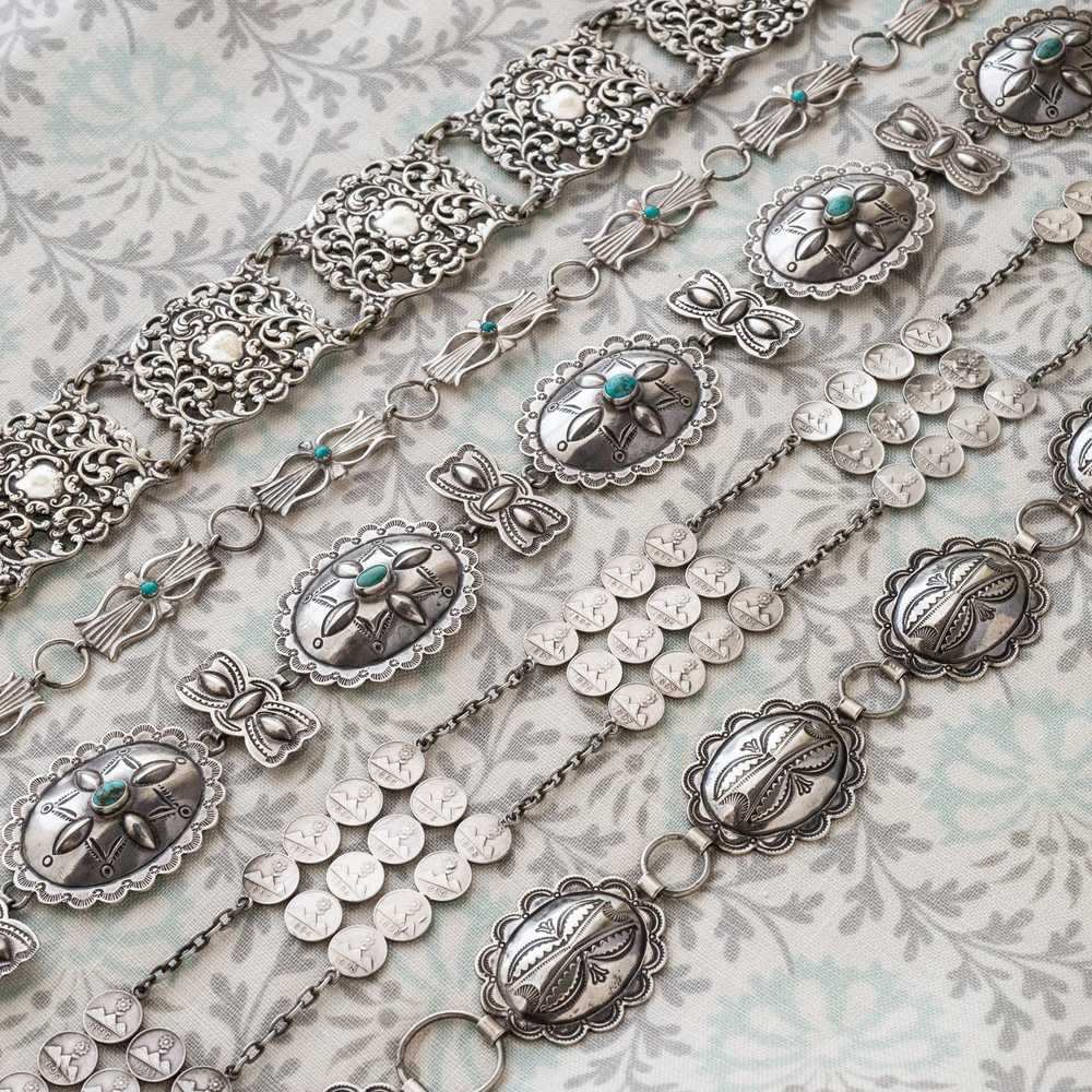 Antique Italian Silver Plated Belt - image 4