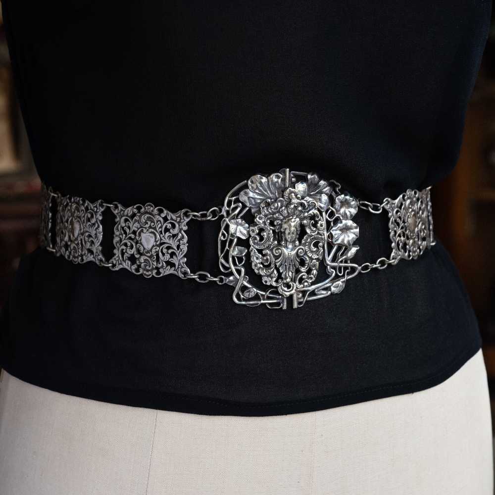 Antique Italian Silver Plated Belt - image 5