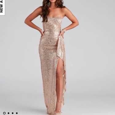 gold sequin windsor dress - image 1