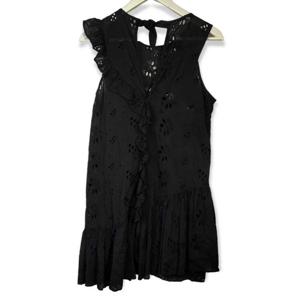 Zara Eyelet Embroidered Cotton Mini Dress Sleevel… - image 3