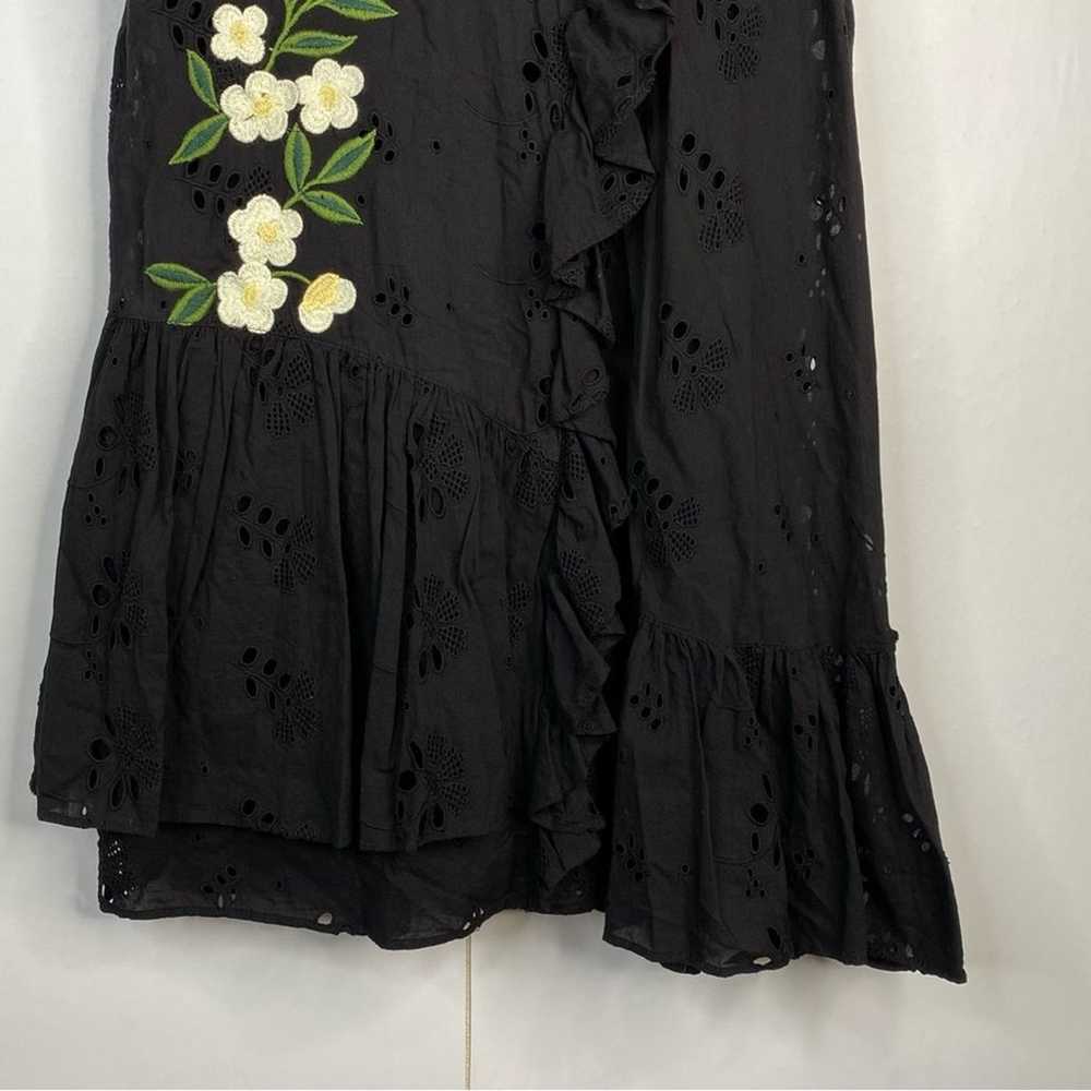 Zara Eyelet Embroidered Cotton Mini Dress Sleevel… - image 4