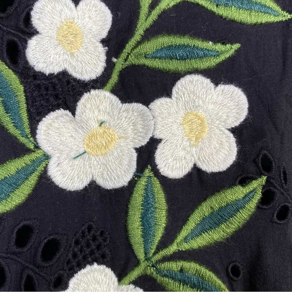 Zara Eyelet Embroidered Cotton Mini Dress Sleevel… - image 6