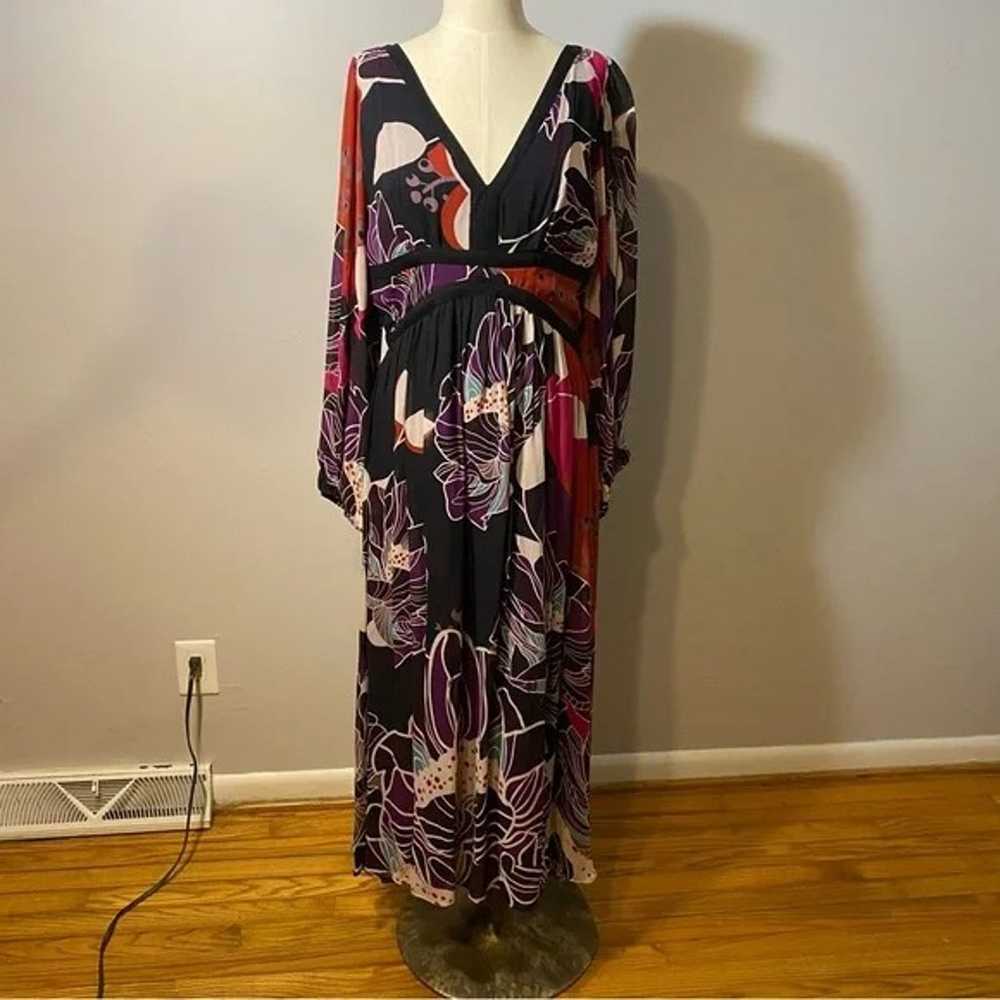 Anthropologie Let Me Be Floral Midi Dress, Size L - image 6