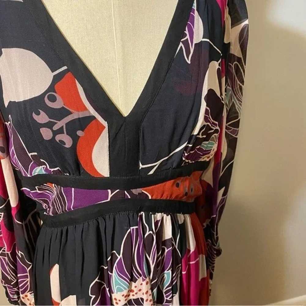 Anthropologie Let Me Be Floral Midi Dress, Size L - image 7