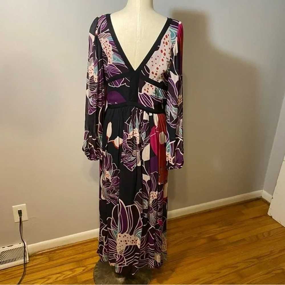 Anthropologie Let Me Be Floral Midi Dress, Size L - image 9