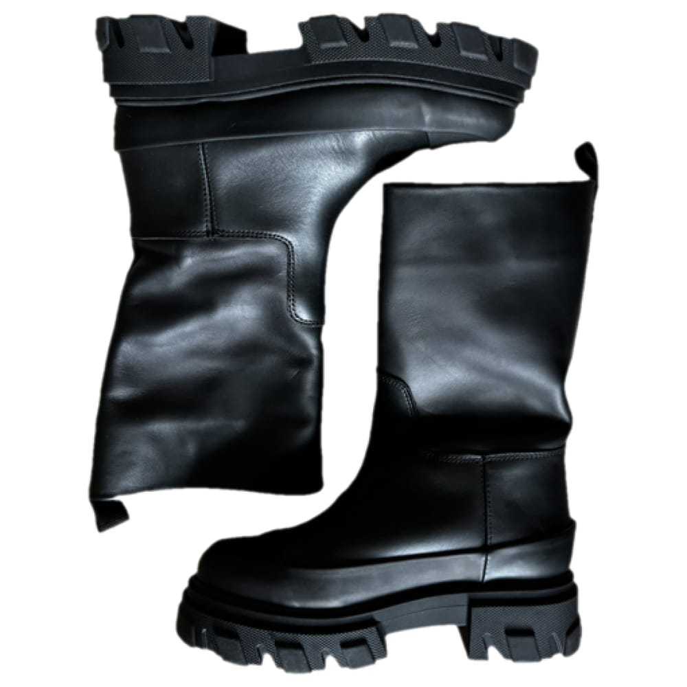 Ganni Leather biker boots - image 1