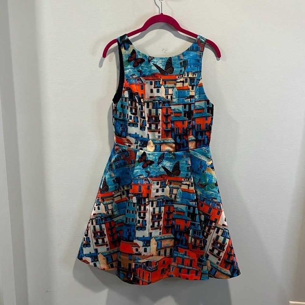 Alice & Olivia Town Print butterfly Dress 6 - image 3