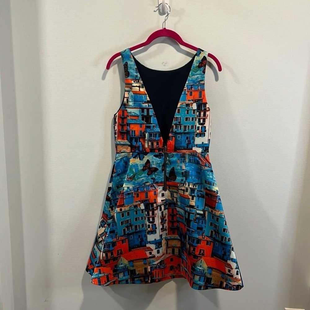 Alice & Olivia Town Print butterfly Dress 6 - image 5